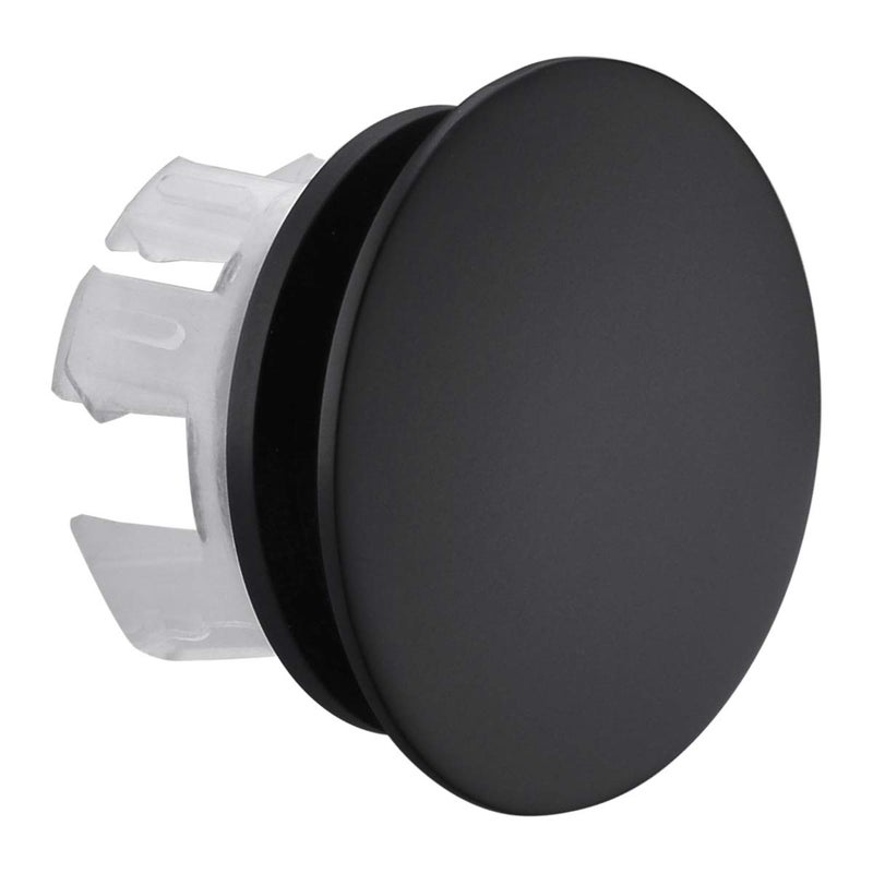 Orhemus Solid Brass Sink Overflow Cap Round Hole Cover for Bathroom Basin, Matte Black Finished - Image 1